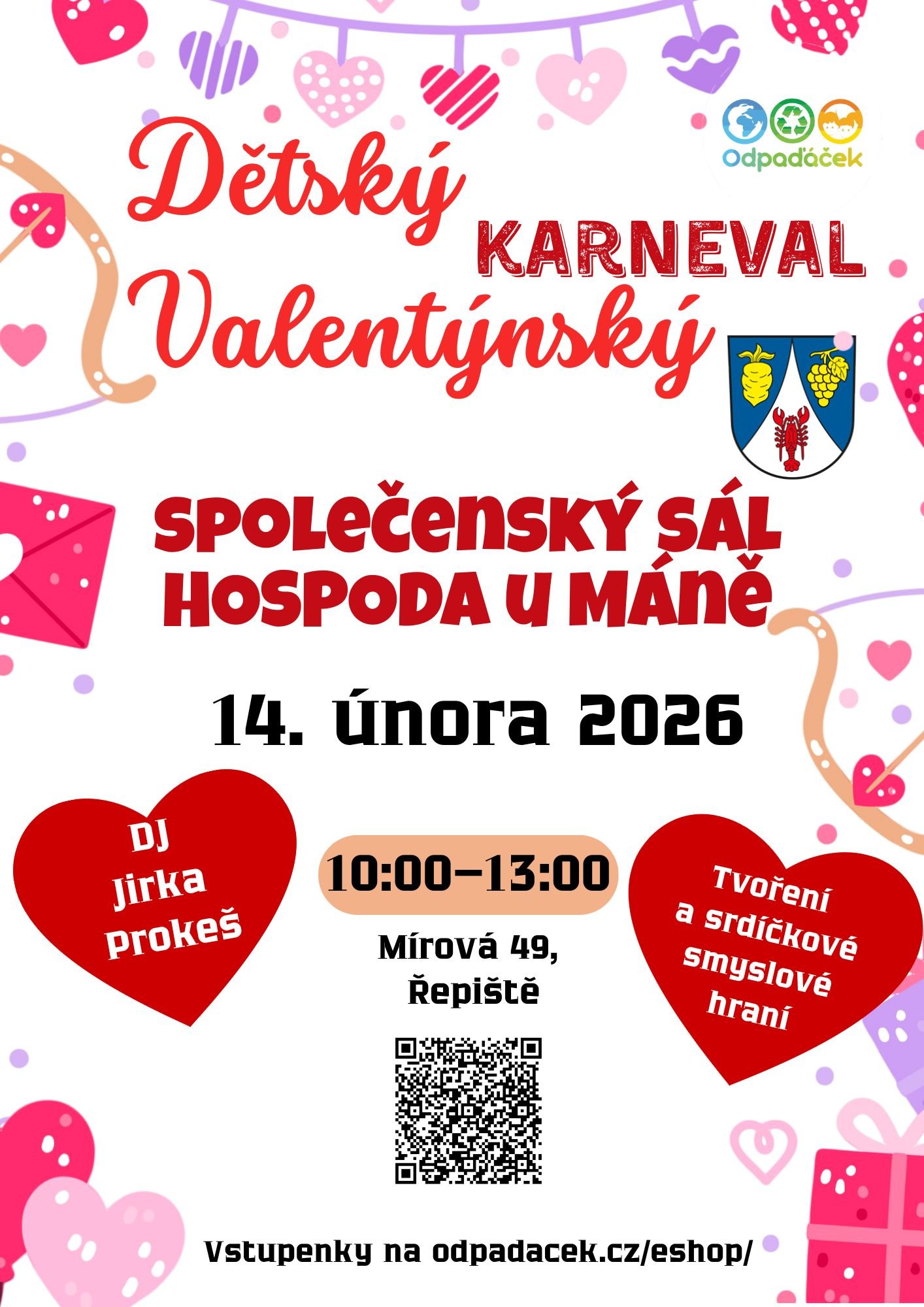Náhledový obrázek článku: Dětský valentýnský karneval v Řepištích 🎭💖