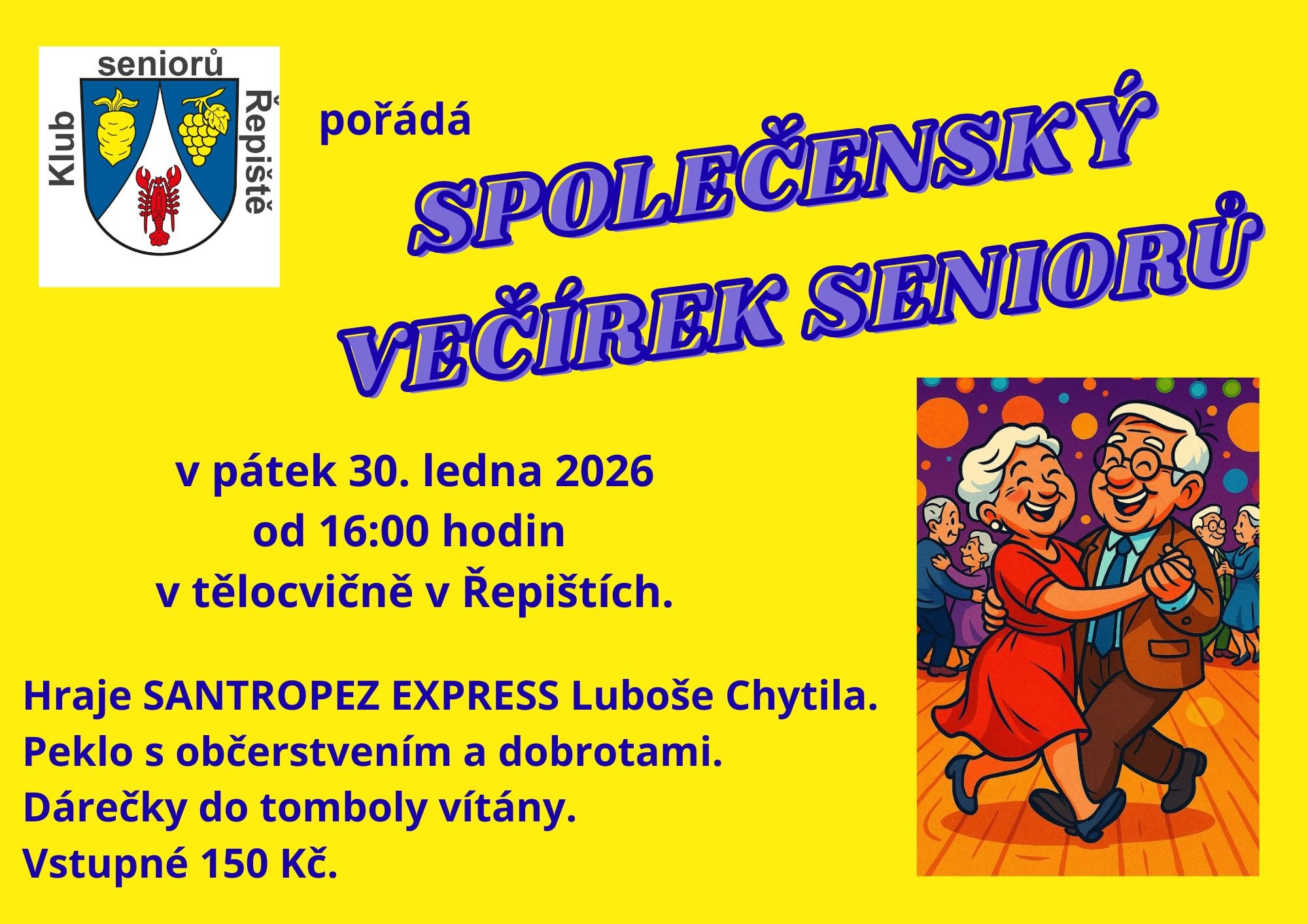 Náhledový obrázek článku: Společenský večírek seniorů 30.1.2026