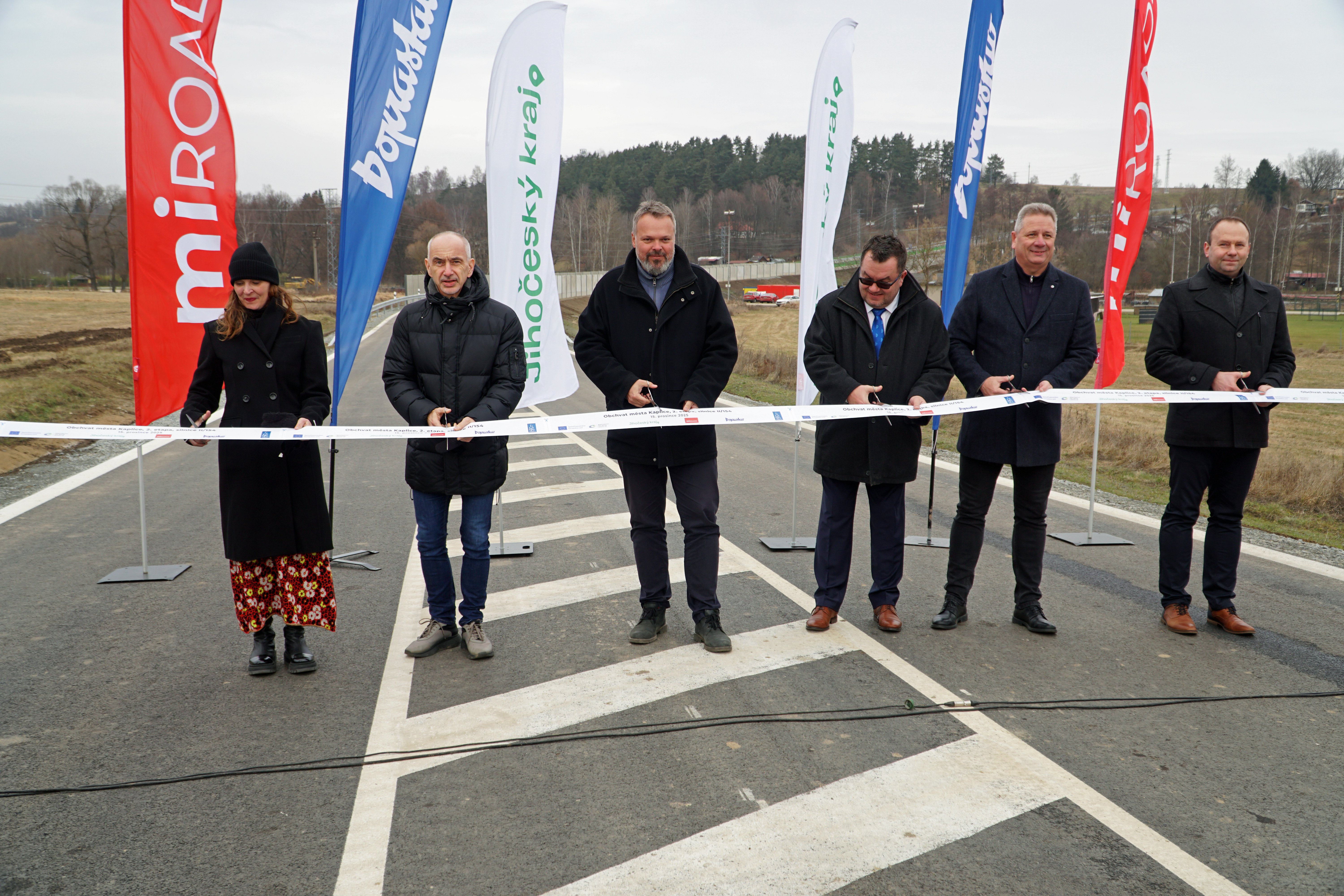 Slavnostní otevření druhé etapy obchvatu Kaplice.