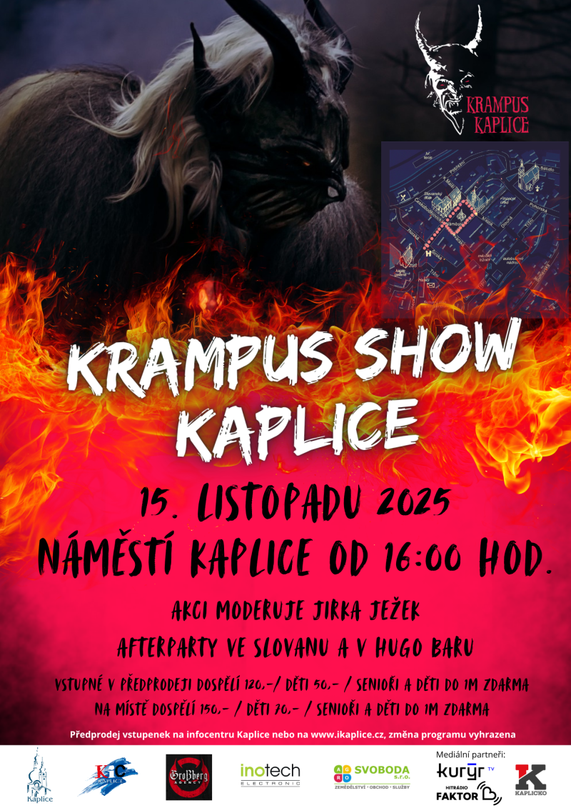 Informace k pořádání akce Krampus Show Kaplice 2025