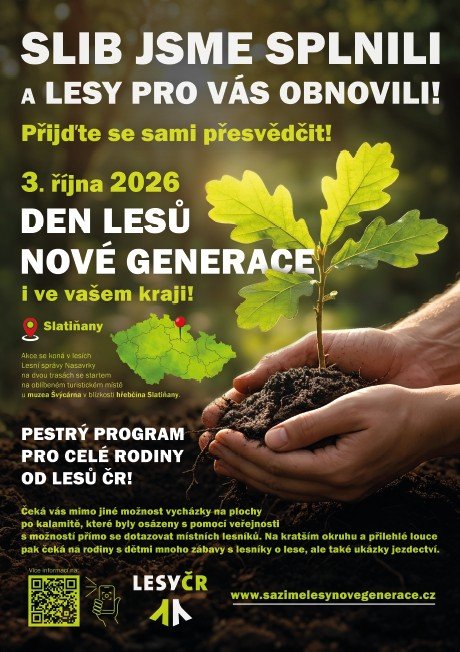 Plakát k události Den lesů nové generace ve Slatiňanech