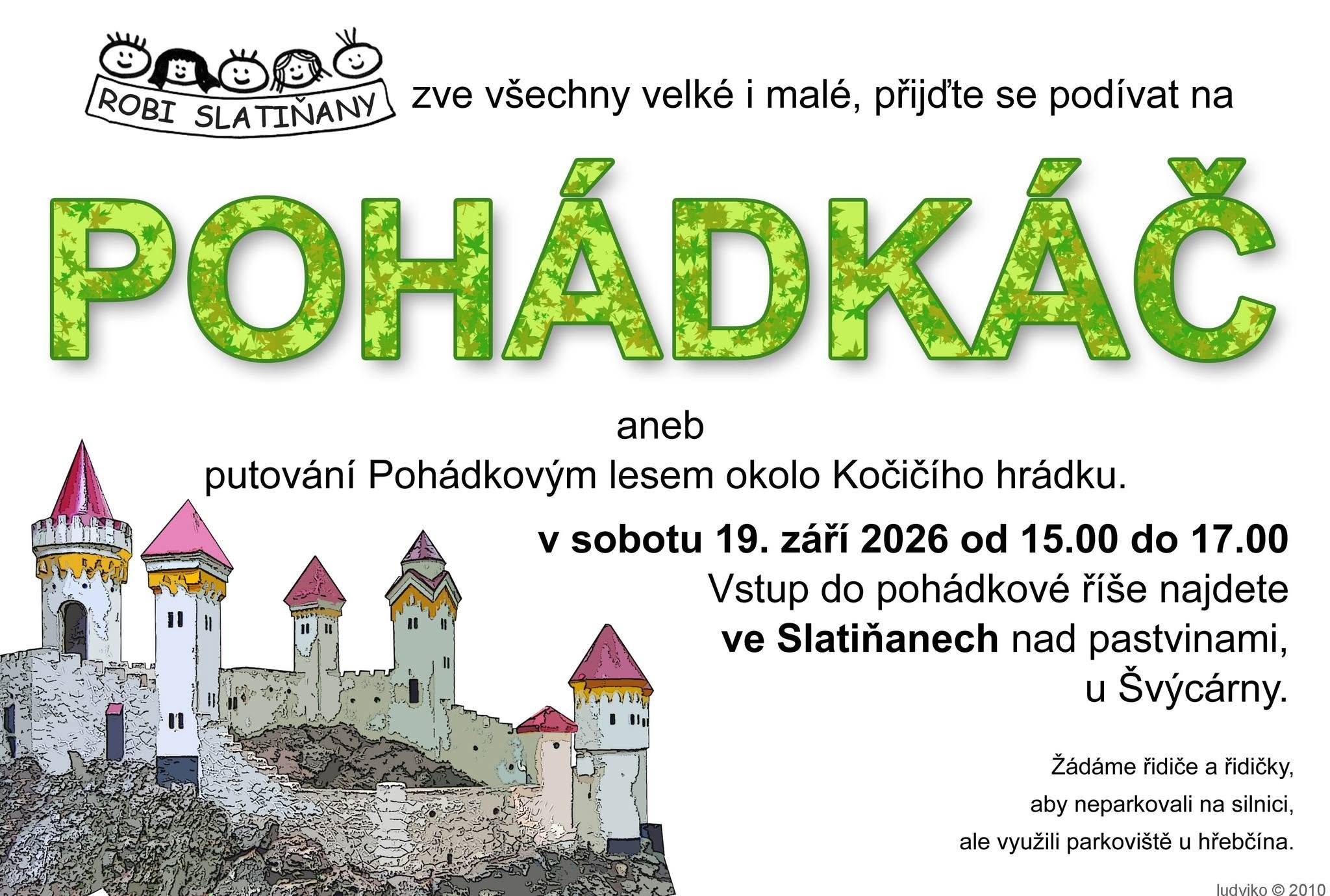 Plakát k akci Pohádkové putování – Spolek ROBI Slatiňany