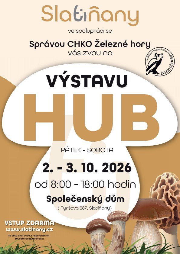 Pozvánka na Výstavu hub ve Slatiňanech