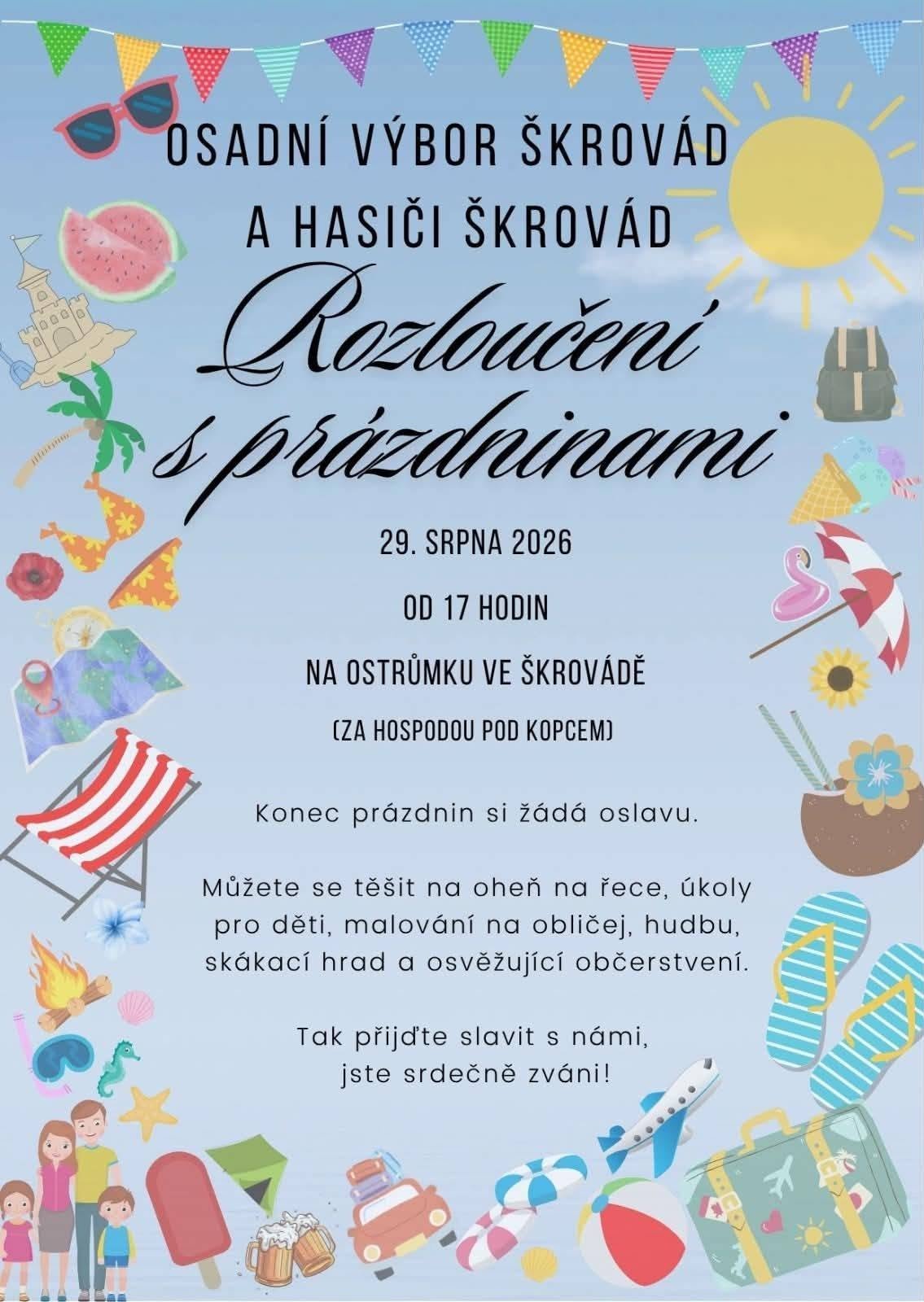 Pozvánka na komunitní akci ve Škrovádě