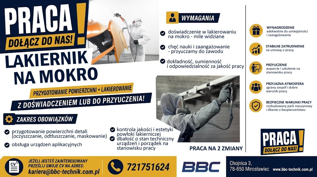 Zdjęcie do ???? SZUKASZ PRACY? BBC TECHNIK REKRUTUJE! ????&zwj;♂️