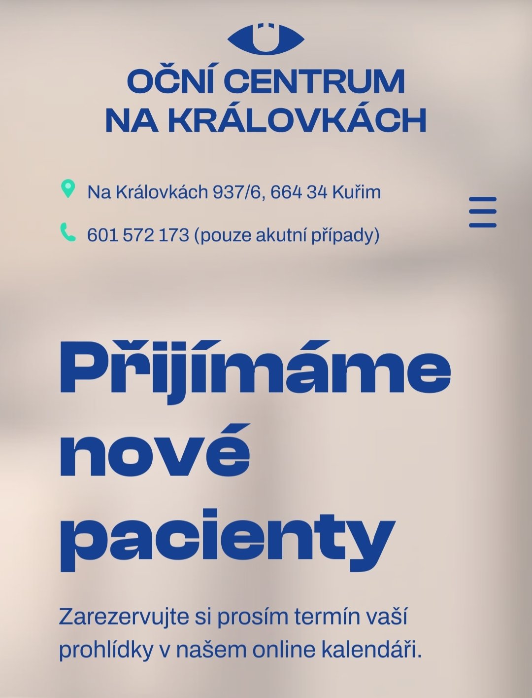 Náhledový obrázek článku: Nová oční ordinace v Kuřimi