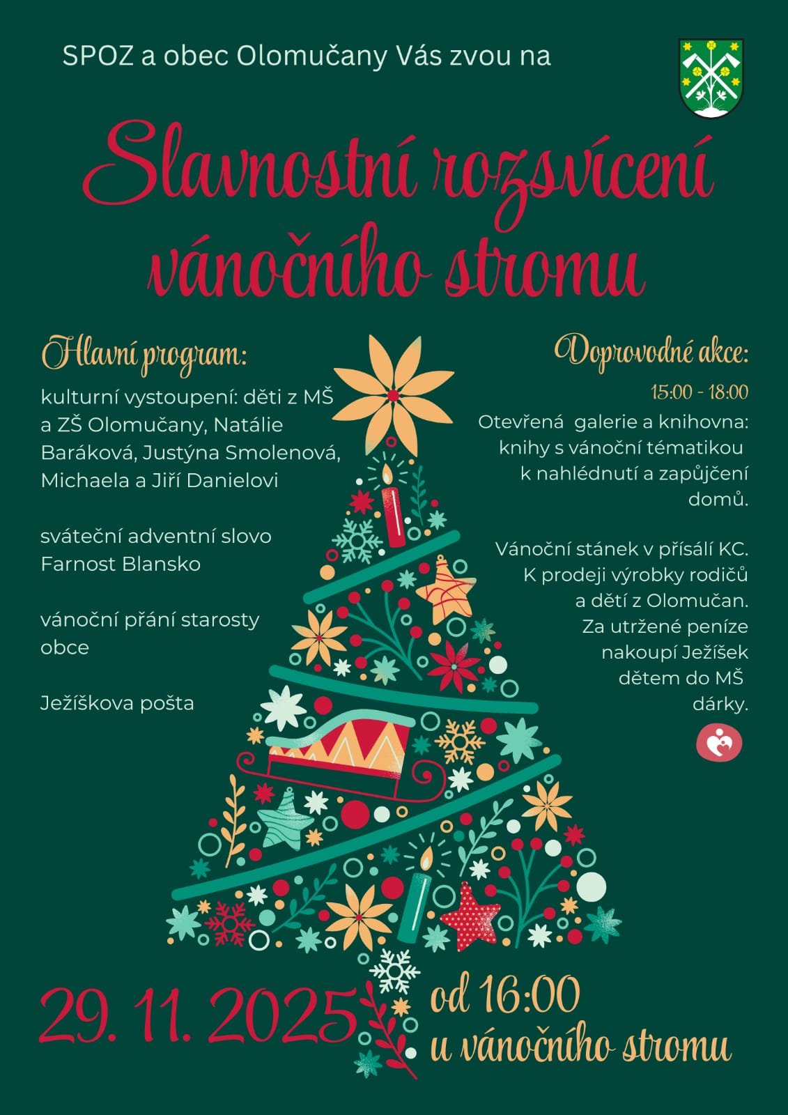 Slavnostní rozsvícení vánočního stromu