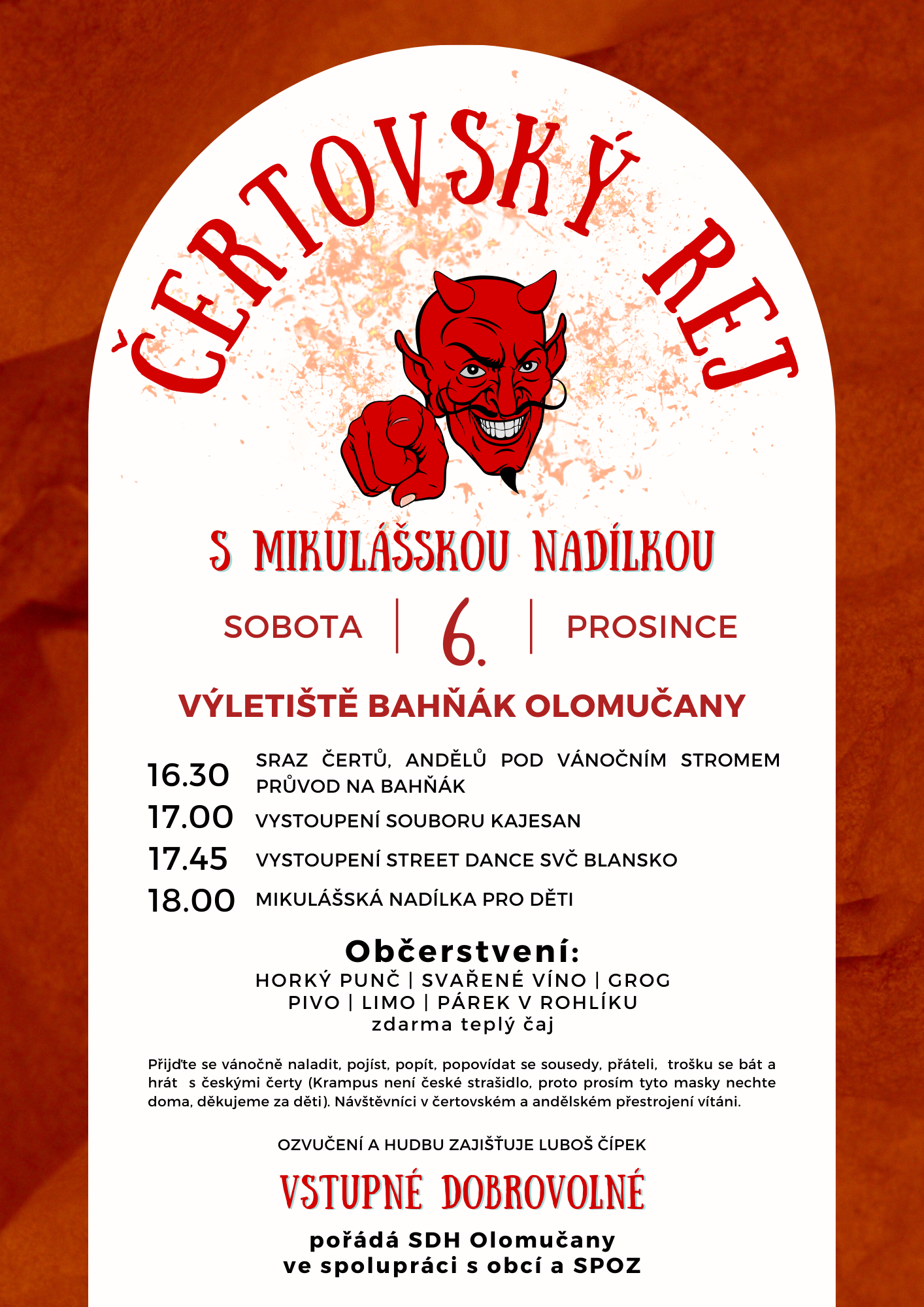 ČERTOVSKÝ REJ S MIKULÁŠSKOU NADÍLKOU NA BAHŇÁKU