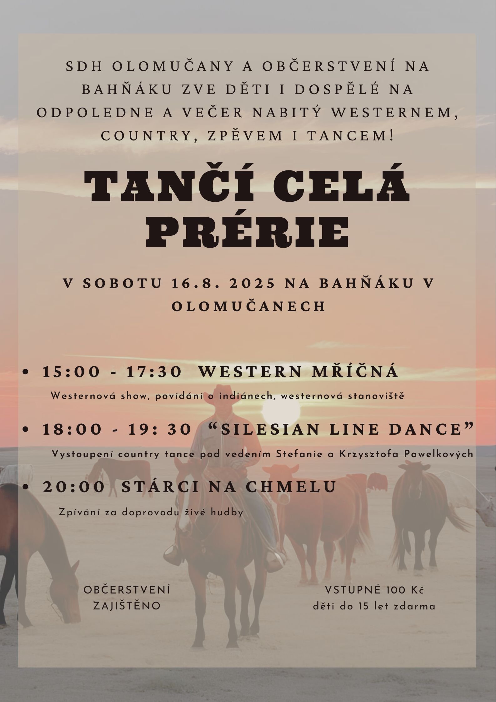 Western, country a zpěvy s kytarou - jedno letní odpoledne na Bahňáku v Olomučanech