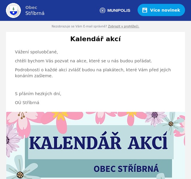 Náhledový obrázek článku: Kalendář akcí