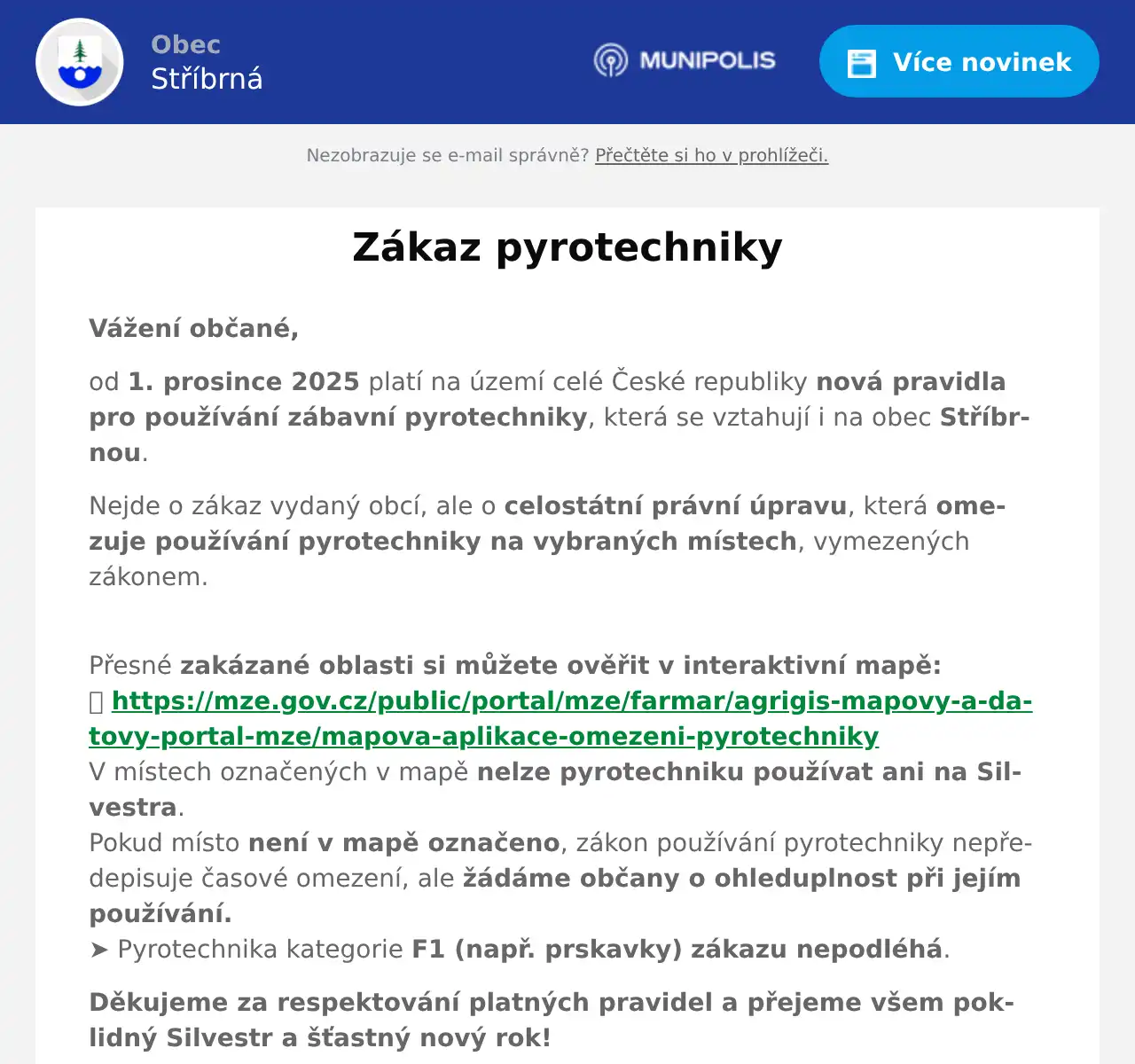 Náhledový obrázek článku: Zákaz pyrotechniky