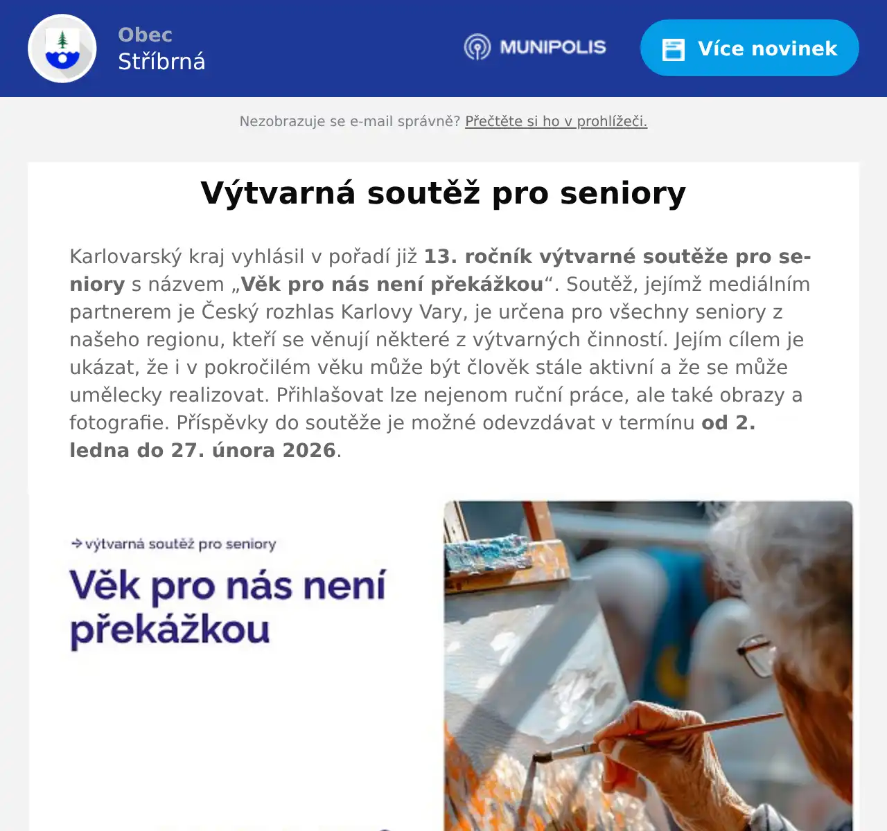 Náhledový obrázek článku: Výtvarná soutěž pro seniory