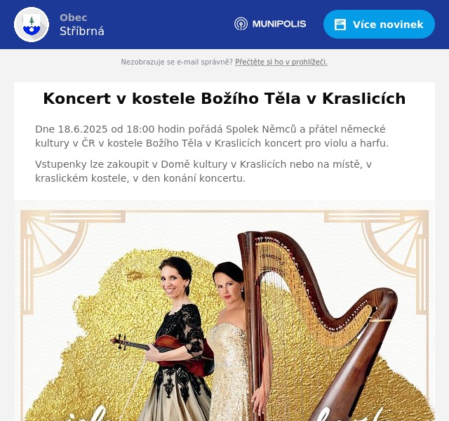Náhledový obrázek článku: Koncert v kostele Božího Těla v Kraslicích