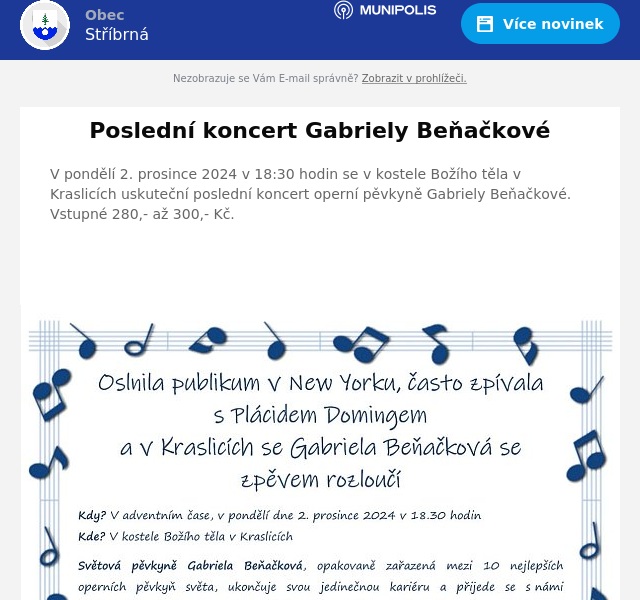 Náhledový obrázek článku: Poslední koncert Gabriely Beňačkové