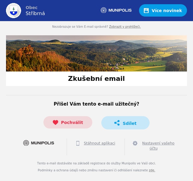 Náhledový obrázek článku: ZKUŠEBNÍ EMAIL