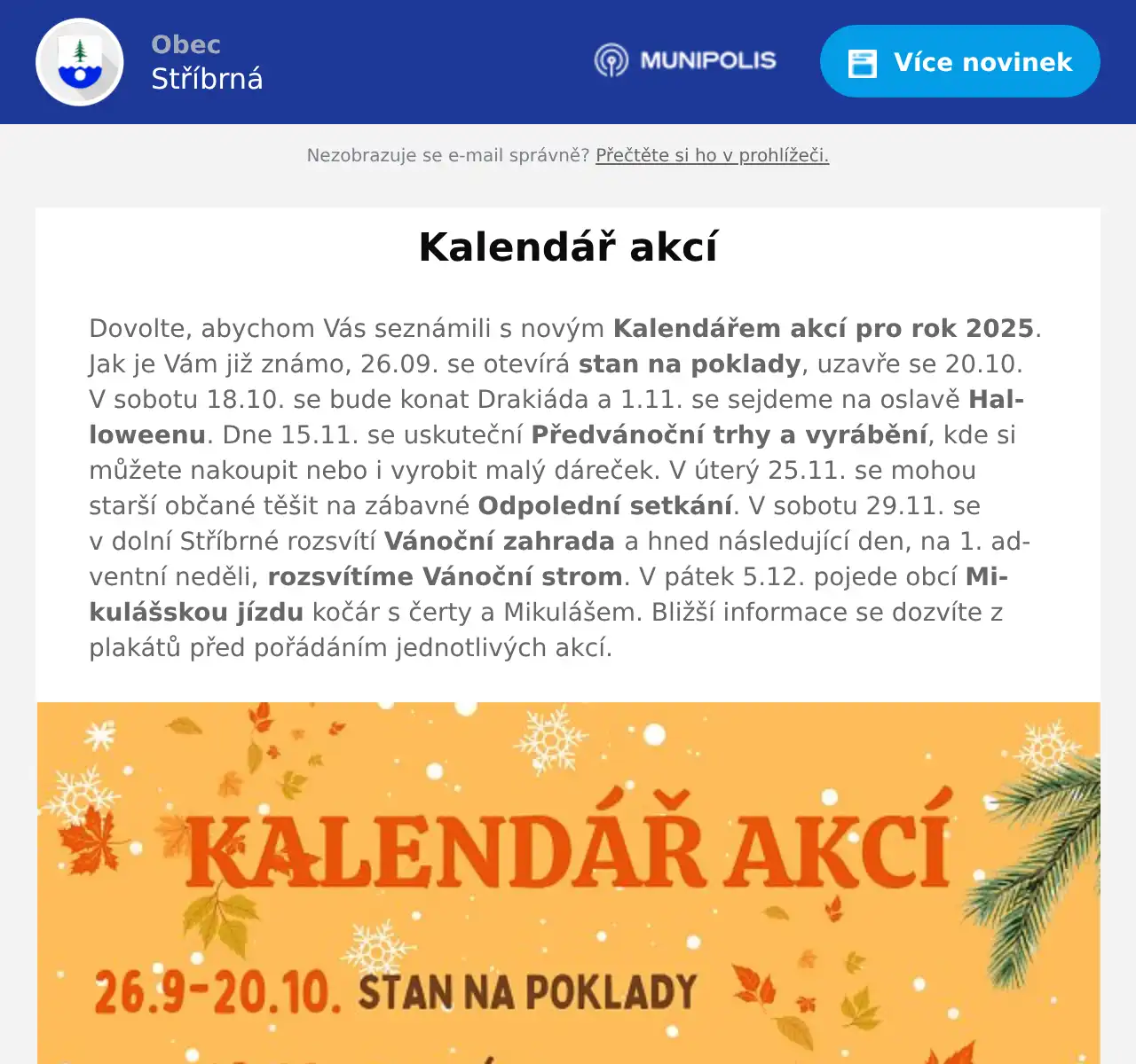 Náhledový obrázek článku: Kalendář akcí