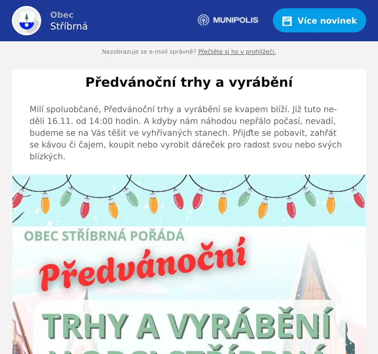 Náhledový obrázek článku: Předvánoční trhy a vyrábění