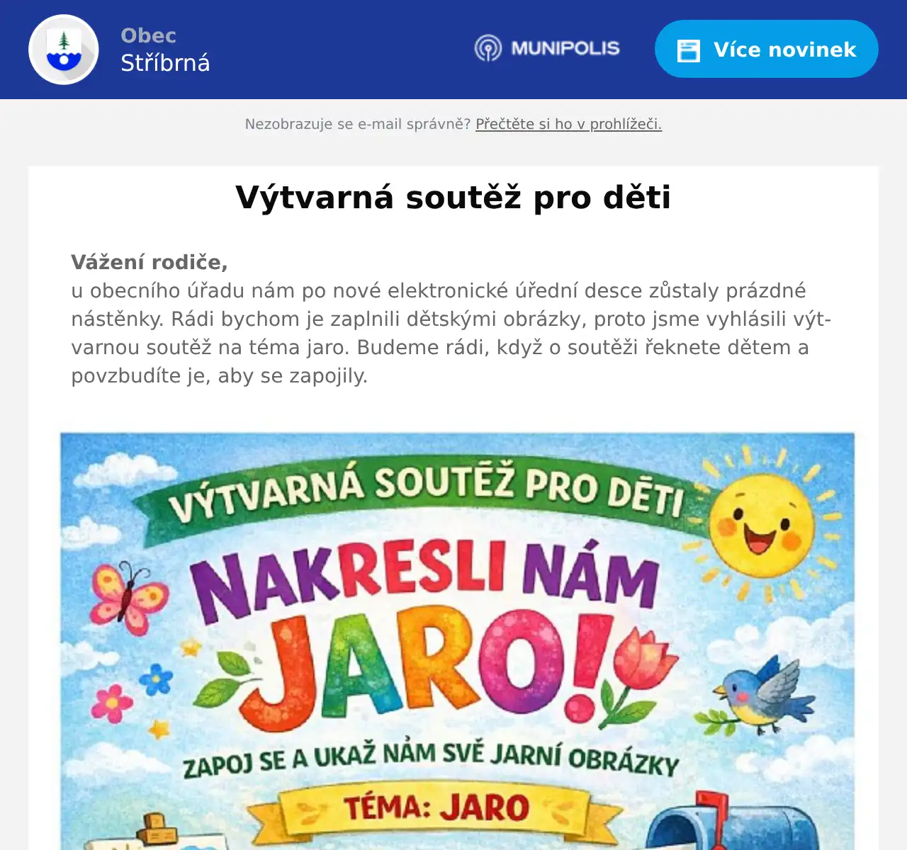Náhledový obrázek článku: Výtvarná soutěž pro děti