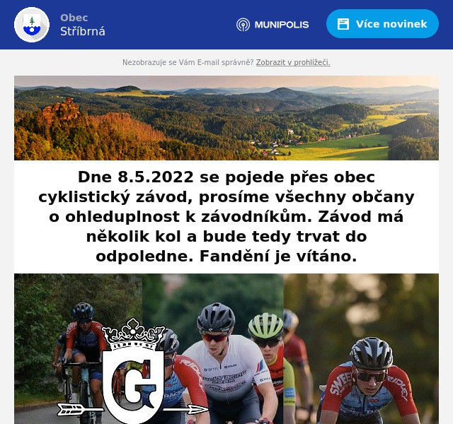 Náhledový obrázek článku: Cyklistický závod 8.5.2022