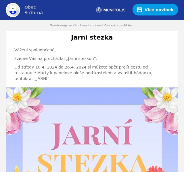 Náhledový obrázek článku: Jarní stezka