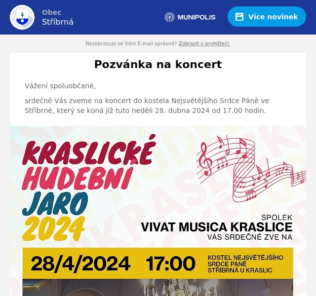 Náhledový obrázek článku: Pozvánka na koncert