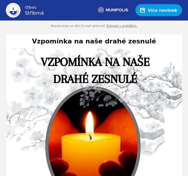 Náhledový obrázek článku: Vzpomínka na naše drahé zesnulé
