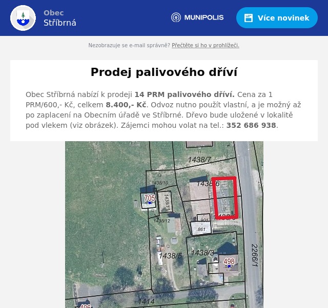 Náhledový obrázek článku: Prodej palivového dříví