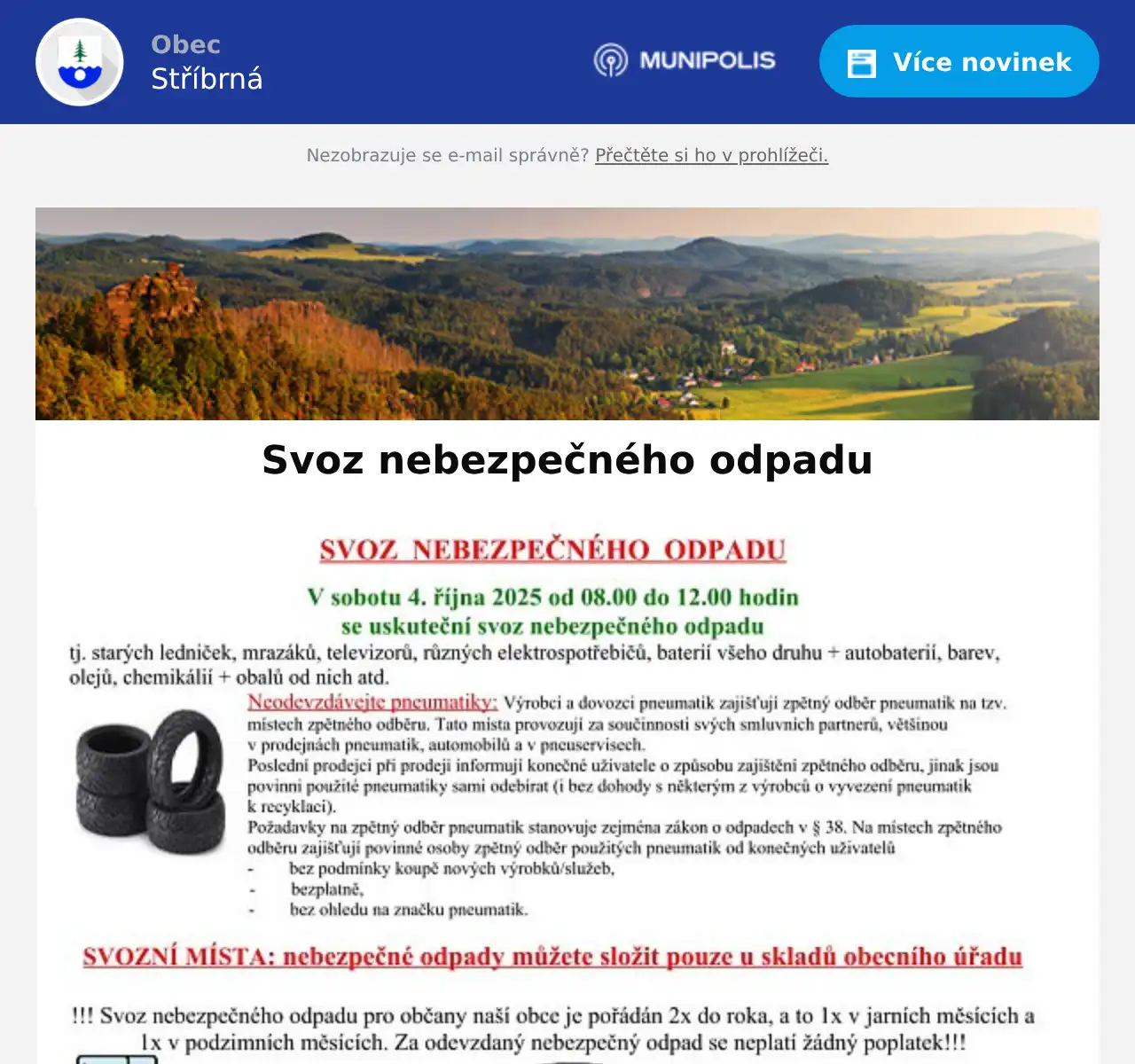 Náhledový obrázek článku: Svoz nebezpečného odpadu