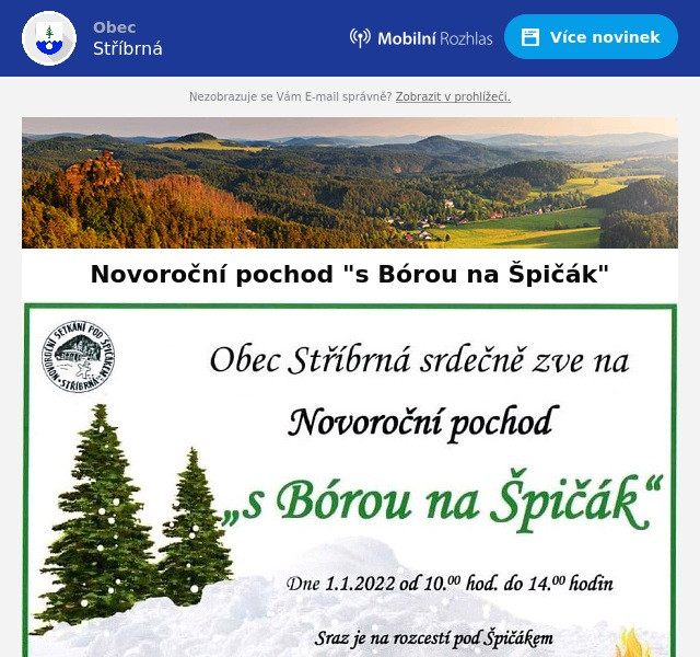 Náhledový obrázek článku: Novoroční pochod "s Bórou na Špičák"