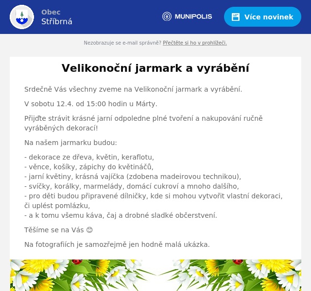 Náhledový obrázek článku: Velikonoční jarmark a vyrábění