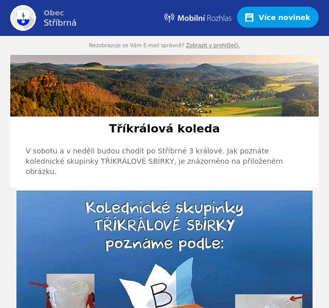 Náhledový obrázek článku: Tříkrálová koleda ve Stříbrné