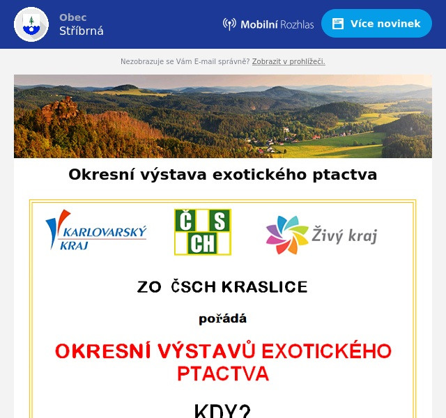 Náhledový obrázek článku: Okresní výstava exotického ptactva