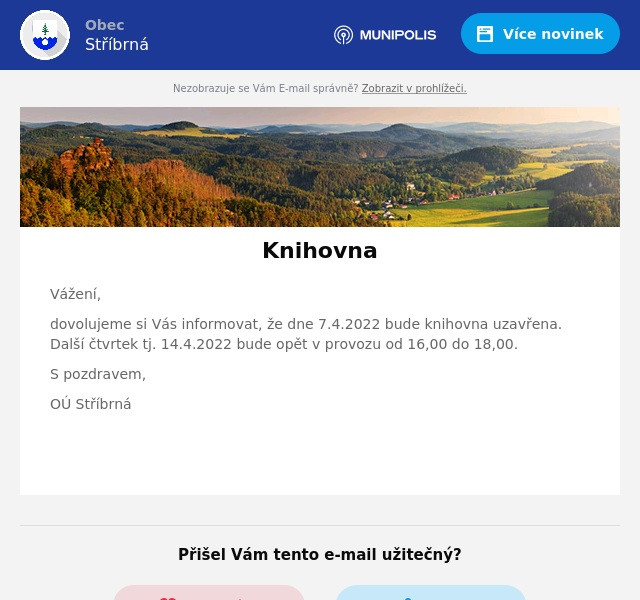 Náhledový obrázek článku: Knihovna 7.4. uzavřena