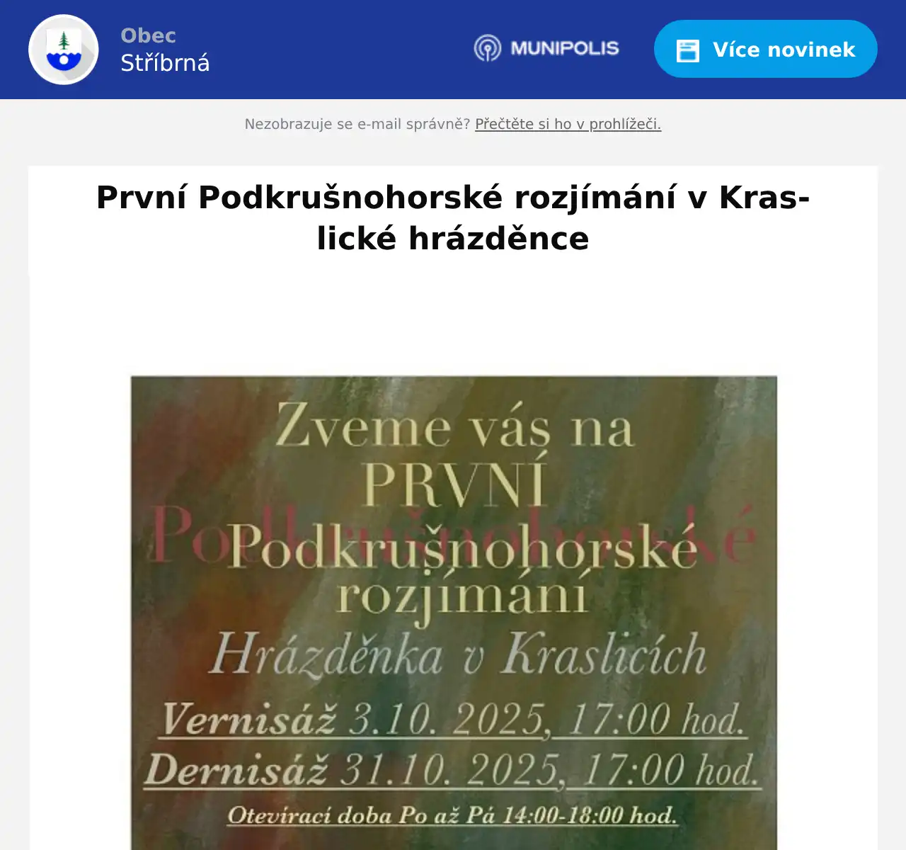 Náhledový obrázek článku: První Podkrušnohorské rozjímání v Kraslické hrázděnce