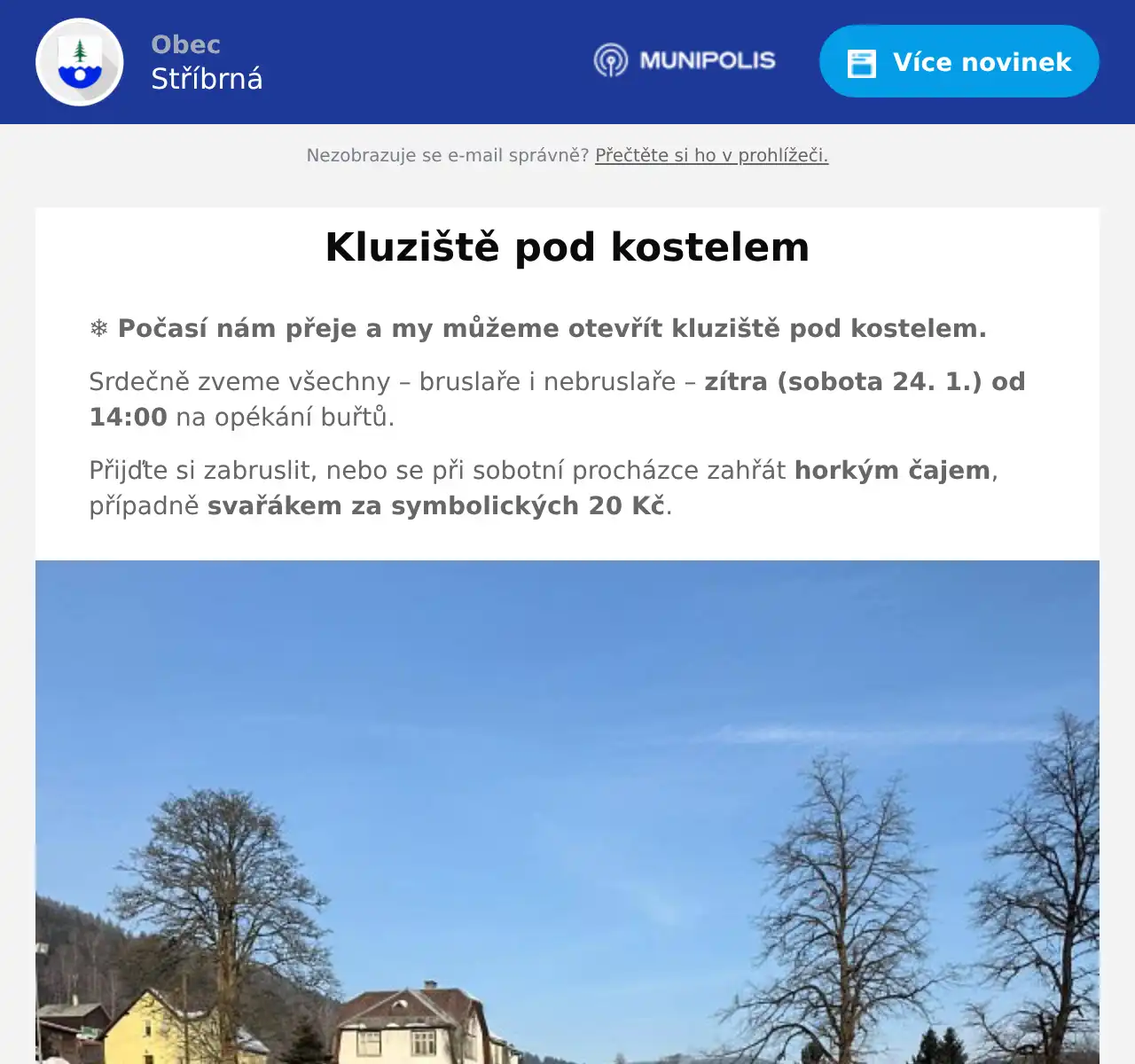 Náhledový obrázek článku: Kluziště pod kostelem