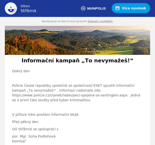 Náhledový obrázek článku: Informační kampaň „To nevymažeš!“