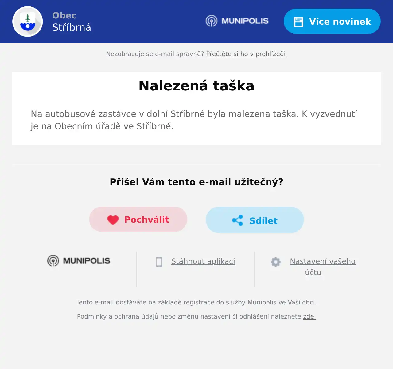 Náhledový obrázek článku: Nalezená taška