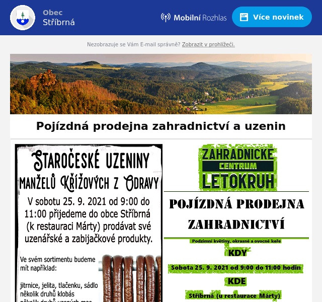 Náhledový obrázek článku: Pojízdná prodejna zahradnictví a uzenin