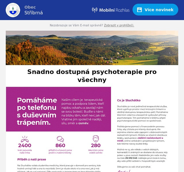 Náhledový obrázek článku: Snadno dostupná psychoterapie pro všechny