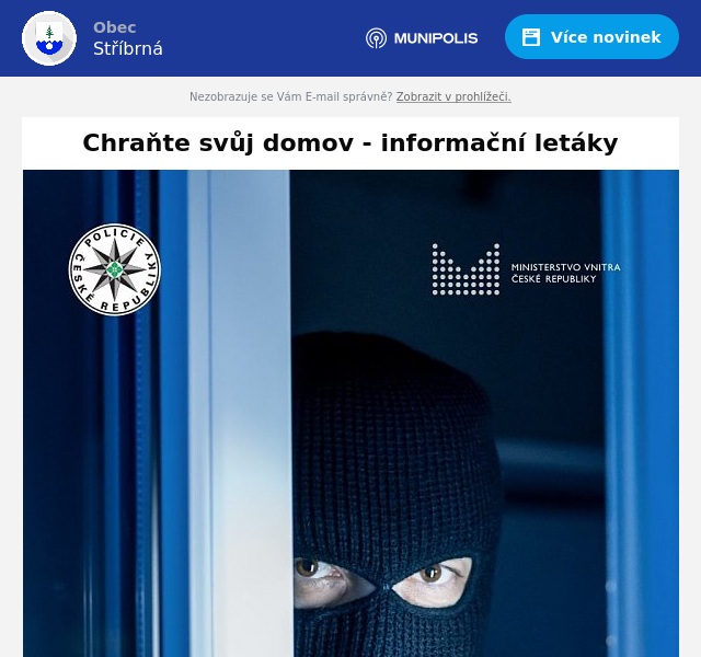 Náhledový obrázek článku: Chraňte svůj domov - informační letáky