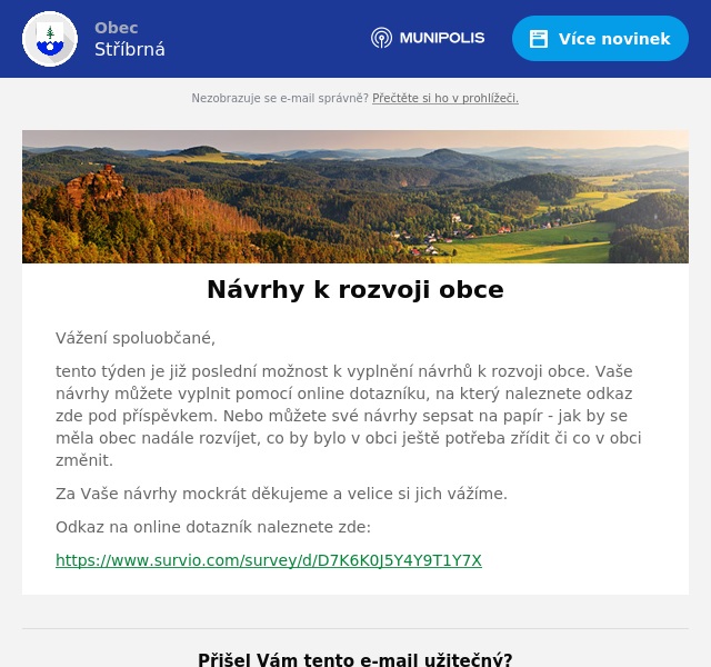 Náhledový obrázek článku: Návrhy k rozvoji obce
