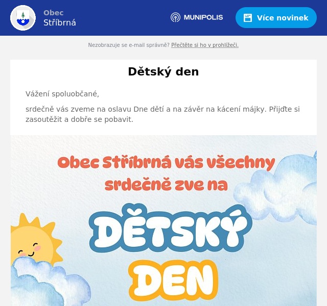 Náhledový obrázek článku: Dětský den