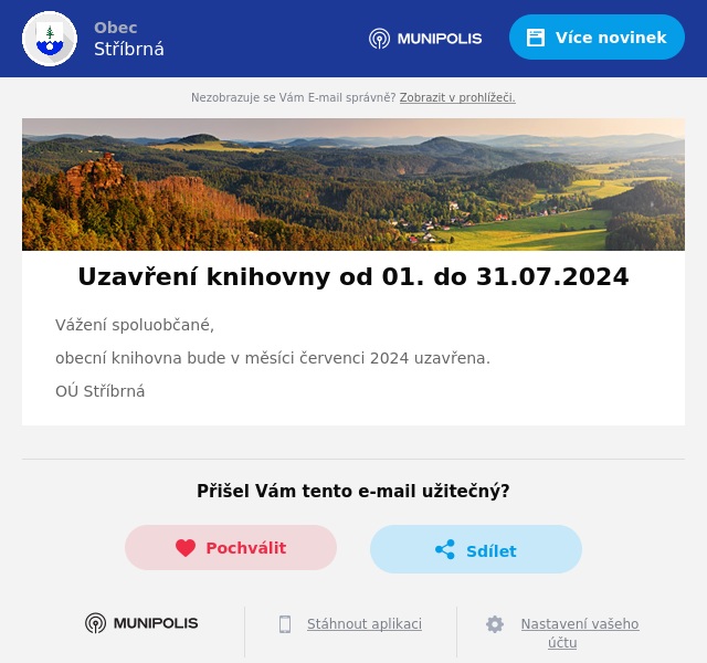 Náhledový obrázek článku: Dočasné uzavření knihovny