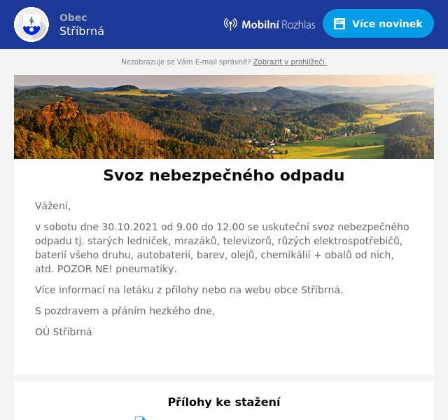 Náhledový obrázek článku: Svoz nebezpečného odpadu